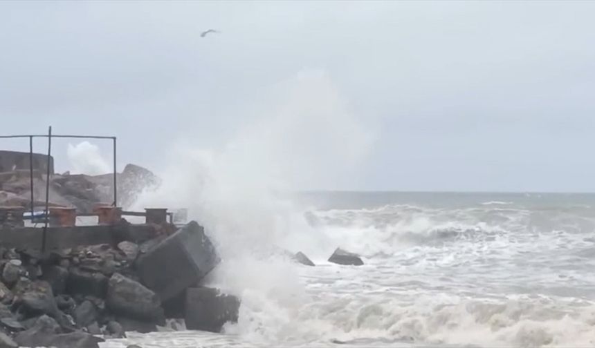 Düzce'de rüzgar, dalga boyunu yükseltti