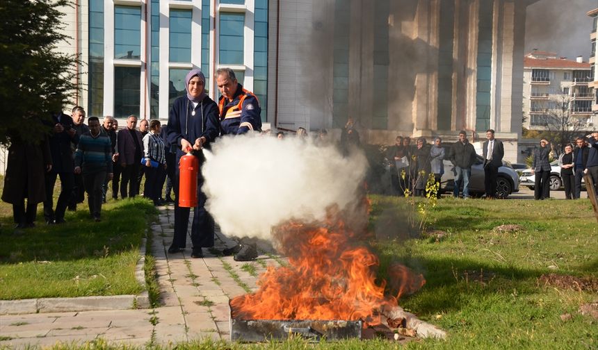 Kahramankazan Adliyesinde Yangın Tatbikatı