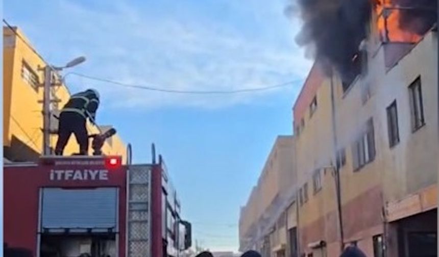 Halı yıkama atölyesinde yangın