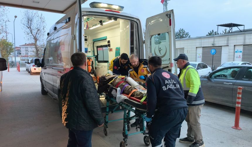 İnegöl'de minibüs kontrolden çıkıp şarampole yuvarlandı