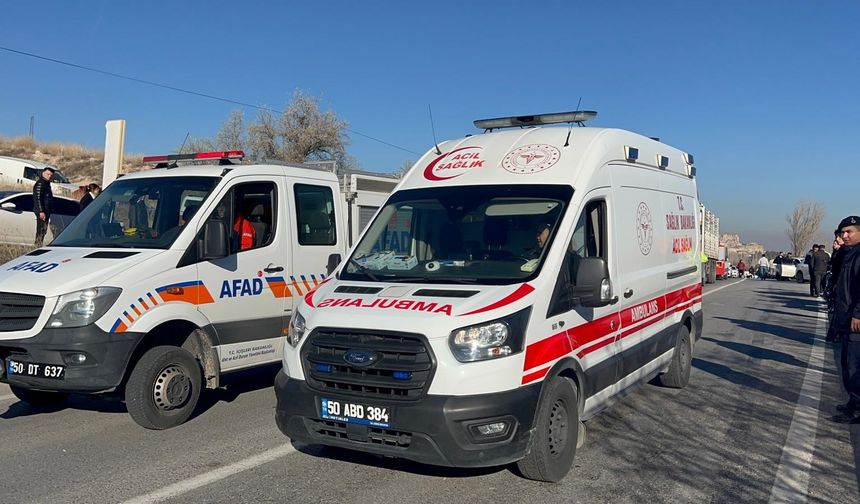 Nevşehir'de feci yolcu midibüsü kazası