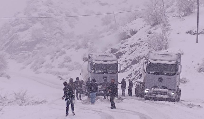 Siirt'te köy yolları kardan ulaşıma kapandı