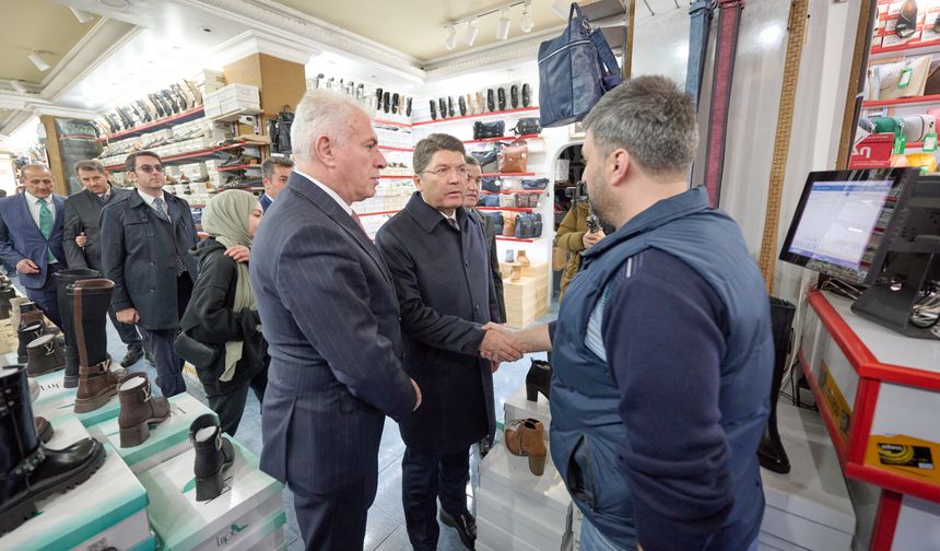 Adalet Bakanından Bayburt'ta Esnaf Ziyareti