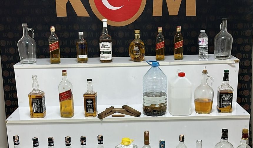 Kırşehir'de sahte içki ve etil alkol operasyonu