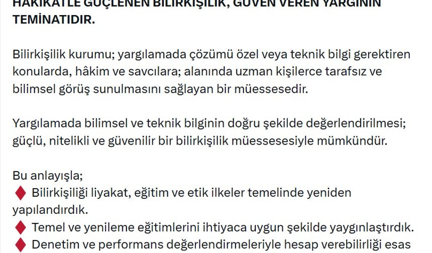 Bilirkişilik başvuru süresi uzatıldı