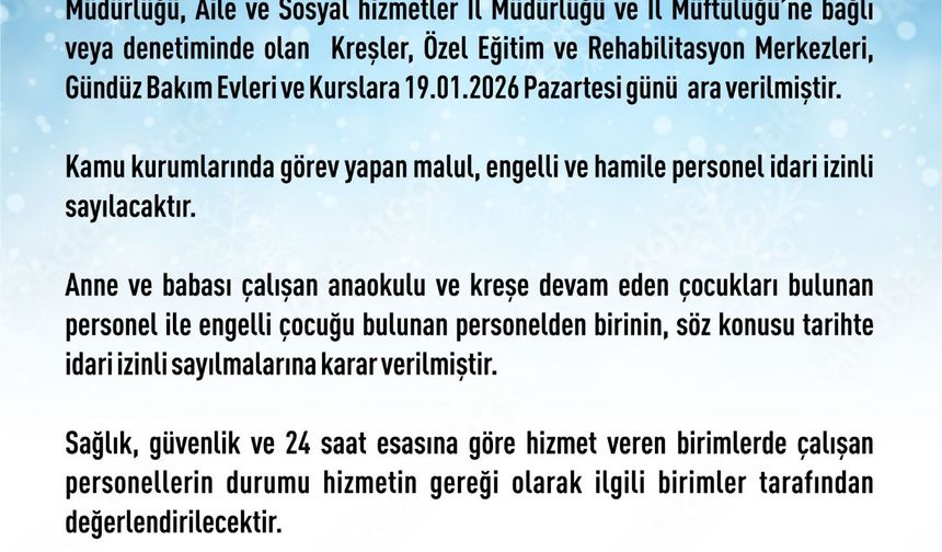 Elazığ'da Eğitime Kar Engeli
