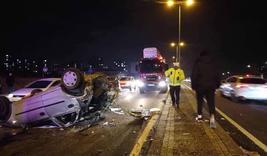 Kayseri’de korkutan kaza!