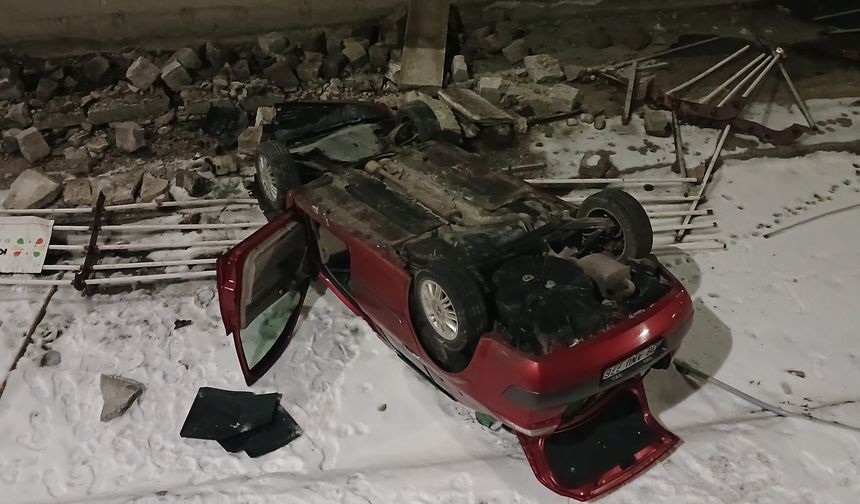 Kayseri'de otomobil bariyerleri kırdı!