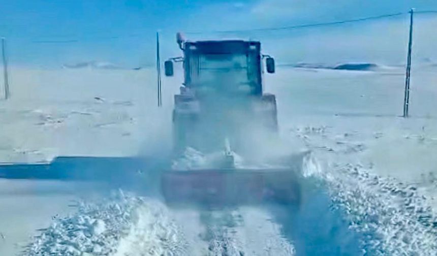 Köylüler yolları birlikte açtı