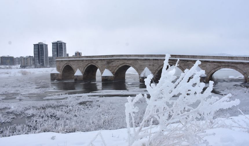Sivas'ta soğuk hava etkisini göösterdi