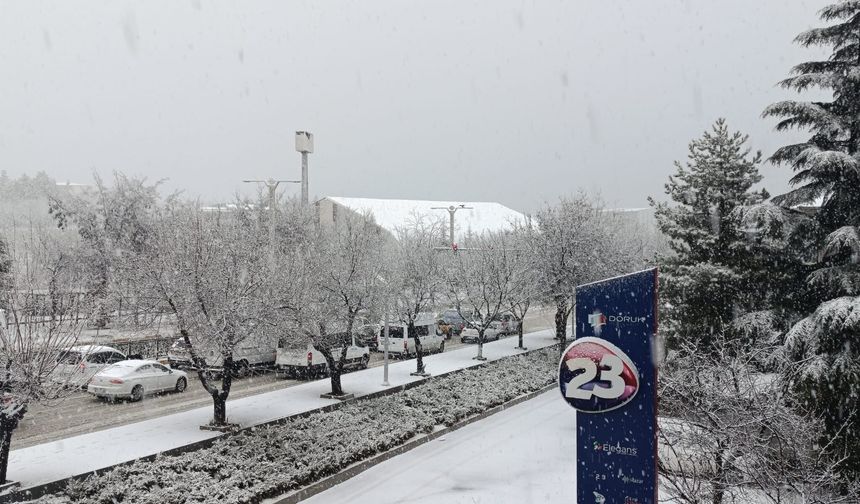 Elazığ'da kar etkili oldu: Köy yolları ulaşıma kapandı