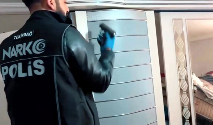 Tekirdağ'da 9 adrese uyuşturucu operasyonu