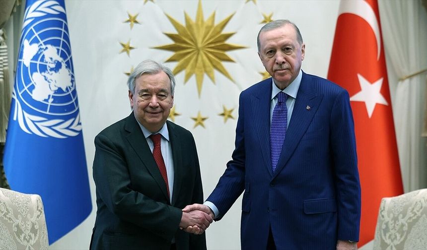 Cumhurbaşkanı Erdoğan, BM Genel Sekreteri Guterres'i kabul etti