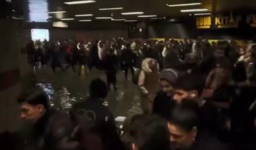 Mecidiyeköy metro alt geçidini su bastı