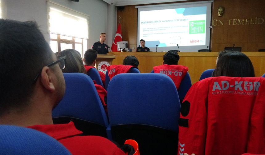 Bursa Adliyesi'nde yangın tatbikatı yapıldı