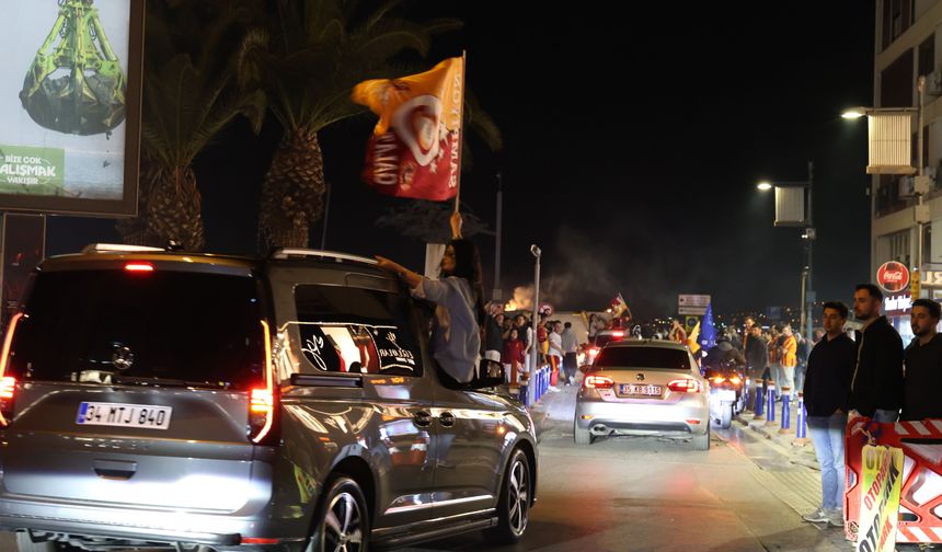 Galatasaray derbide kazandı, İzmir'de halk sokağa indi
