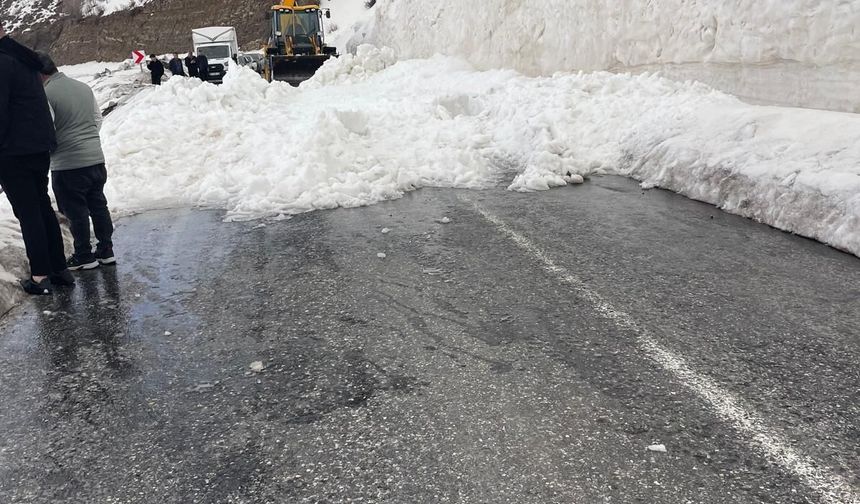Hakkari-Şırnak Kara Yolunu Çığ Kapattı