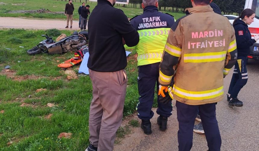 Kızıltepe'de devrilen motosikletin sürücüsü hayatını kaybetti