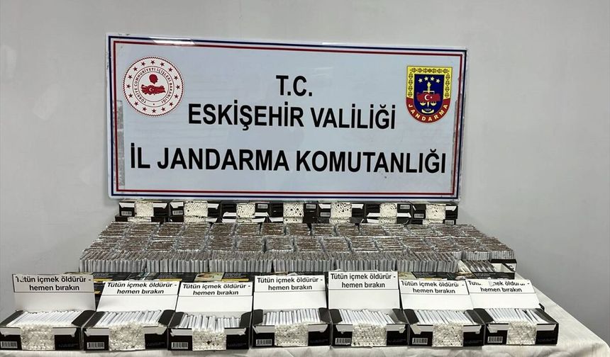 Odunpazarı’nda 21 bin dolu makaron ele geçirildi