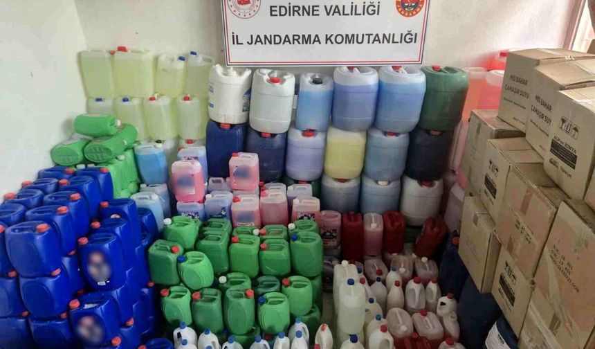 Edirne'de sahte deterjan operasyonu