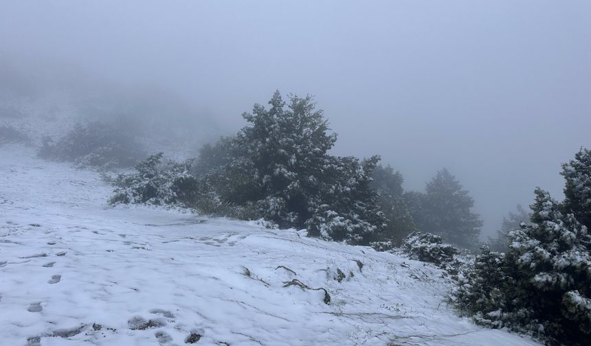 Spil Dağı Milli Parkı beyaza büründü