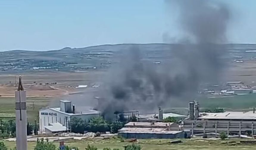 Ankara'da Alçı Fabrikası Yandı