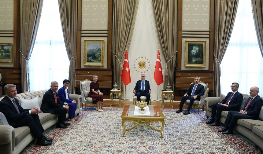 Cumhurbaşkanı Erdoğan, Kaja Kallas'ı kabul etti