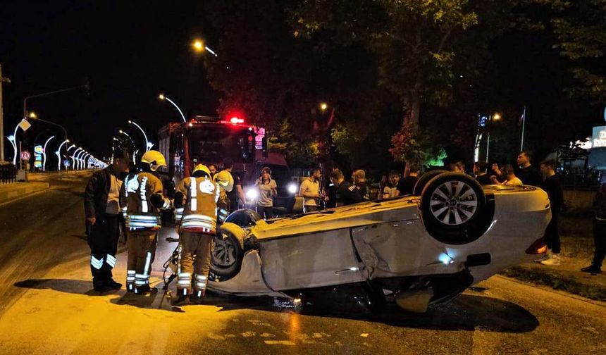 Edirne'de alkollü sürücüden korkutan kaza!