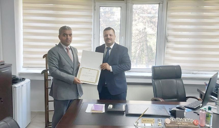 Cumhurbaşkanlığı Külliyesi’nden Hacı Ömer Tarman Anadolu Lisesi’ne teşekkür belgesi