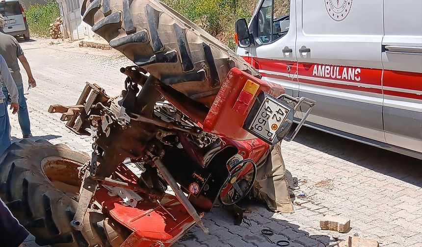 Konya’da traktör devrildi: Sürücü yaşamını yitirdi