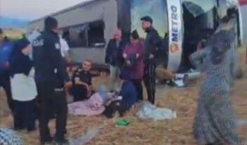 Amasya'da feci otobüs kazası; 46 yaralı