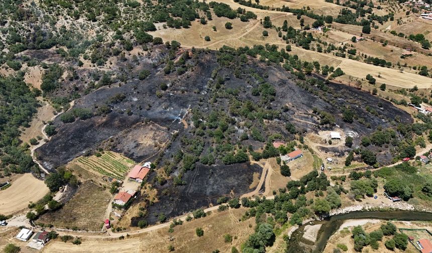 Kütahya'da korkutan yangın