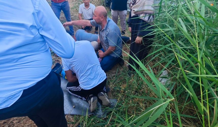 Silopi'de hafif ticari araç şarampole devrildi