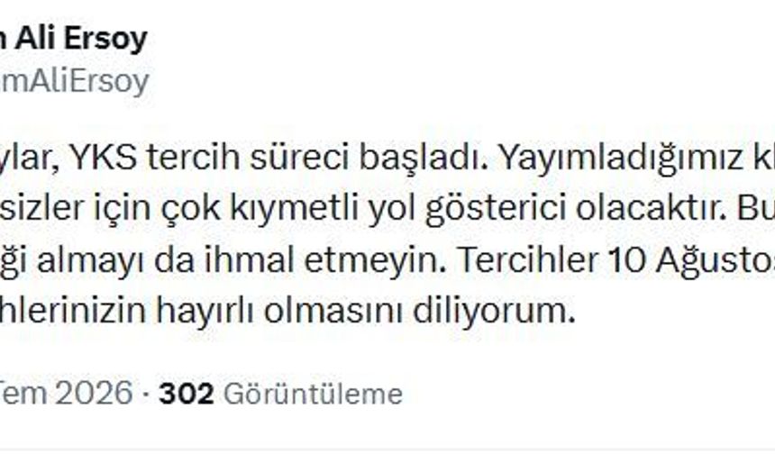 Üniversite adayları için tercih süreci başladı