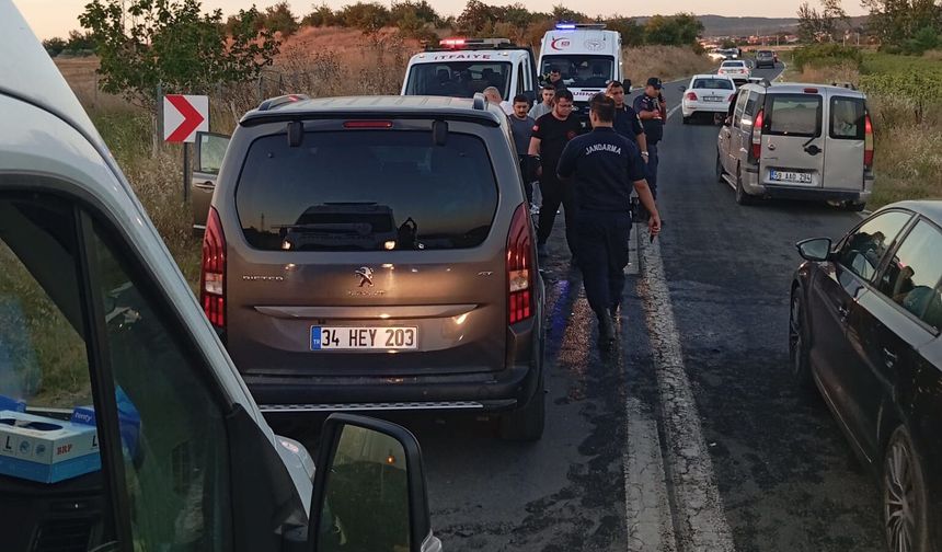 Edirne'de Otomobil ile Hafif Ticari Araç Kafa Kafaya Çarpıştı