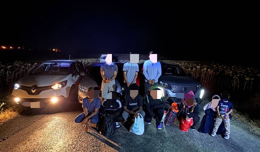 Kaçak göçmenler Edirne'de yakalandı