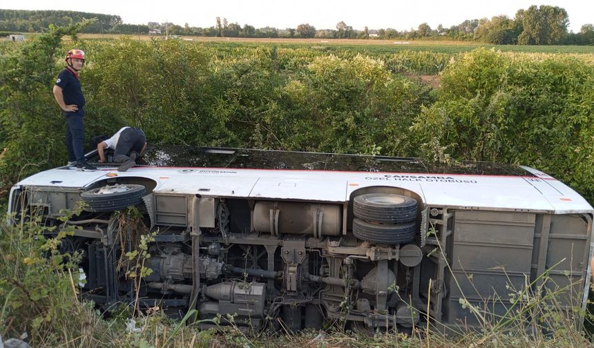 Samsun'da otobüs kazası: 21 yaralı