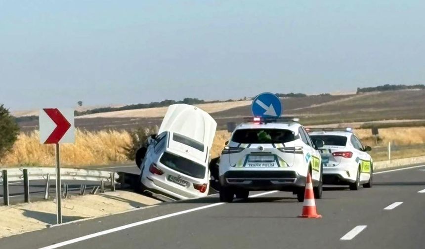 Edirne'de gurbetçi aile kaza yaptı; 4 yaralı