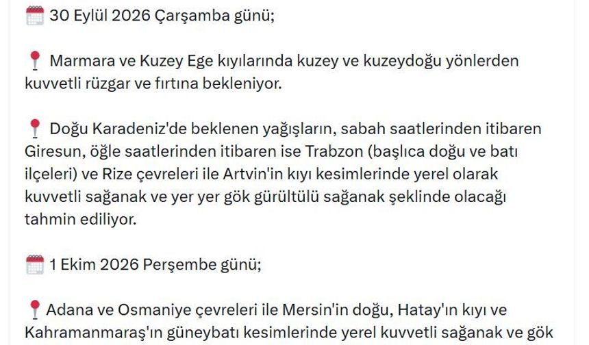 İçişleri Bakanlığı, ani sel ve su baskınına karşı uyarıda bulundu