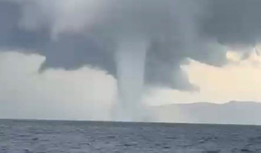 Bodrum açıklarında dev hortum meydana geldi