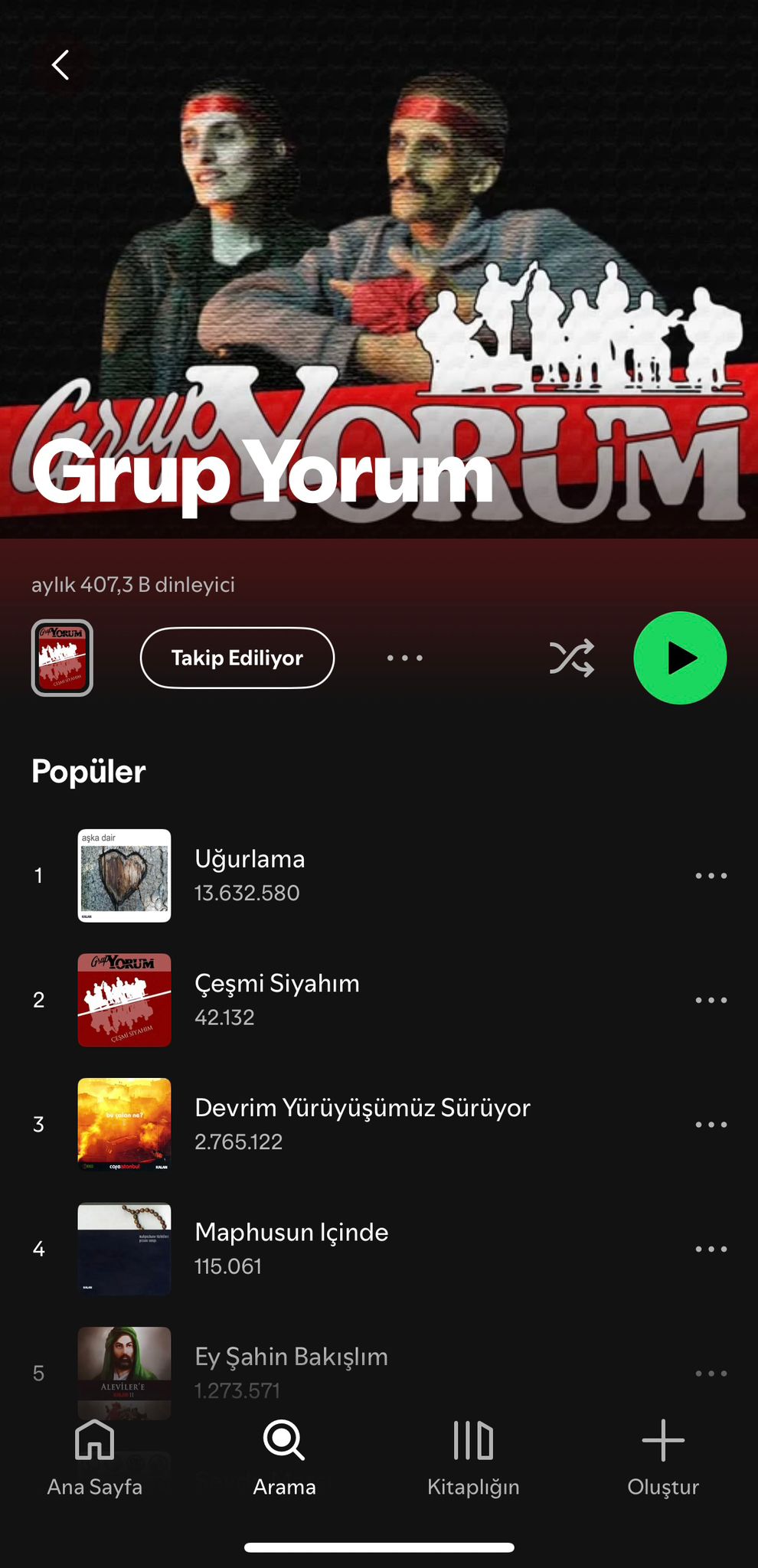 Grup Yorum Spotify 1