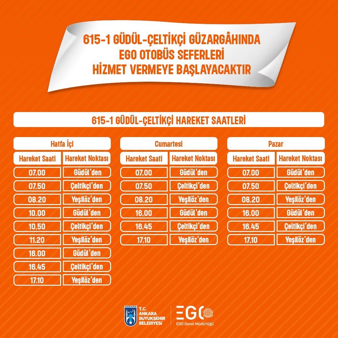 Güdül Çeltikçi Hattında Ego Otobüs Seferleri Başlıyor! 2