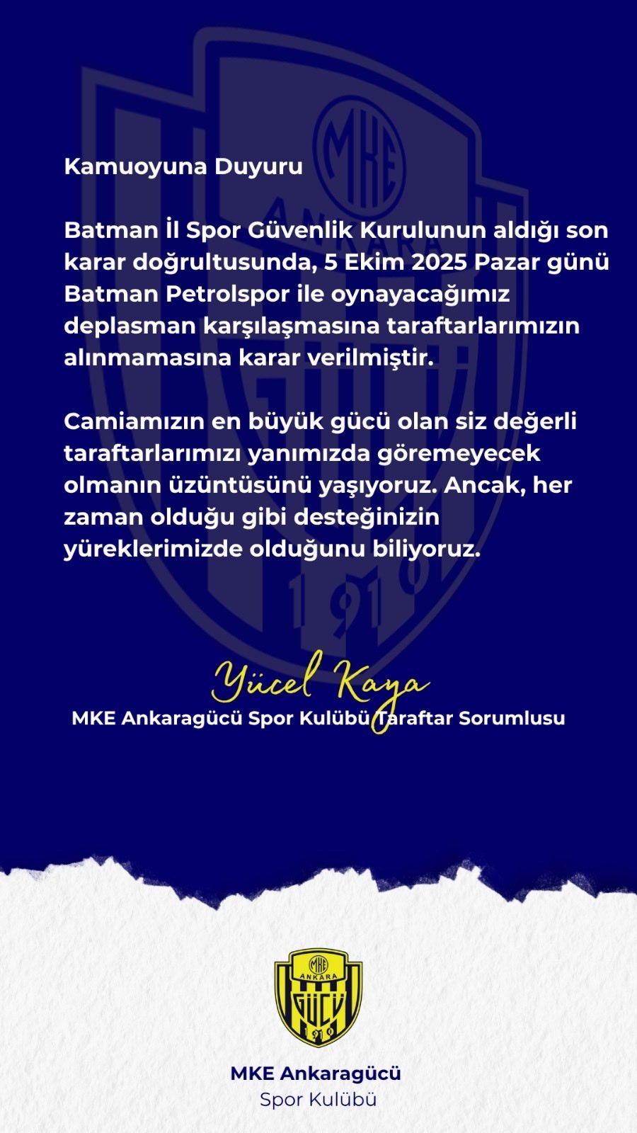 Ankaragücü Taraftar Açıklaması 1