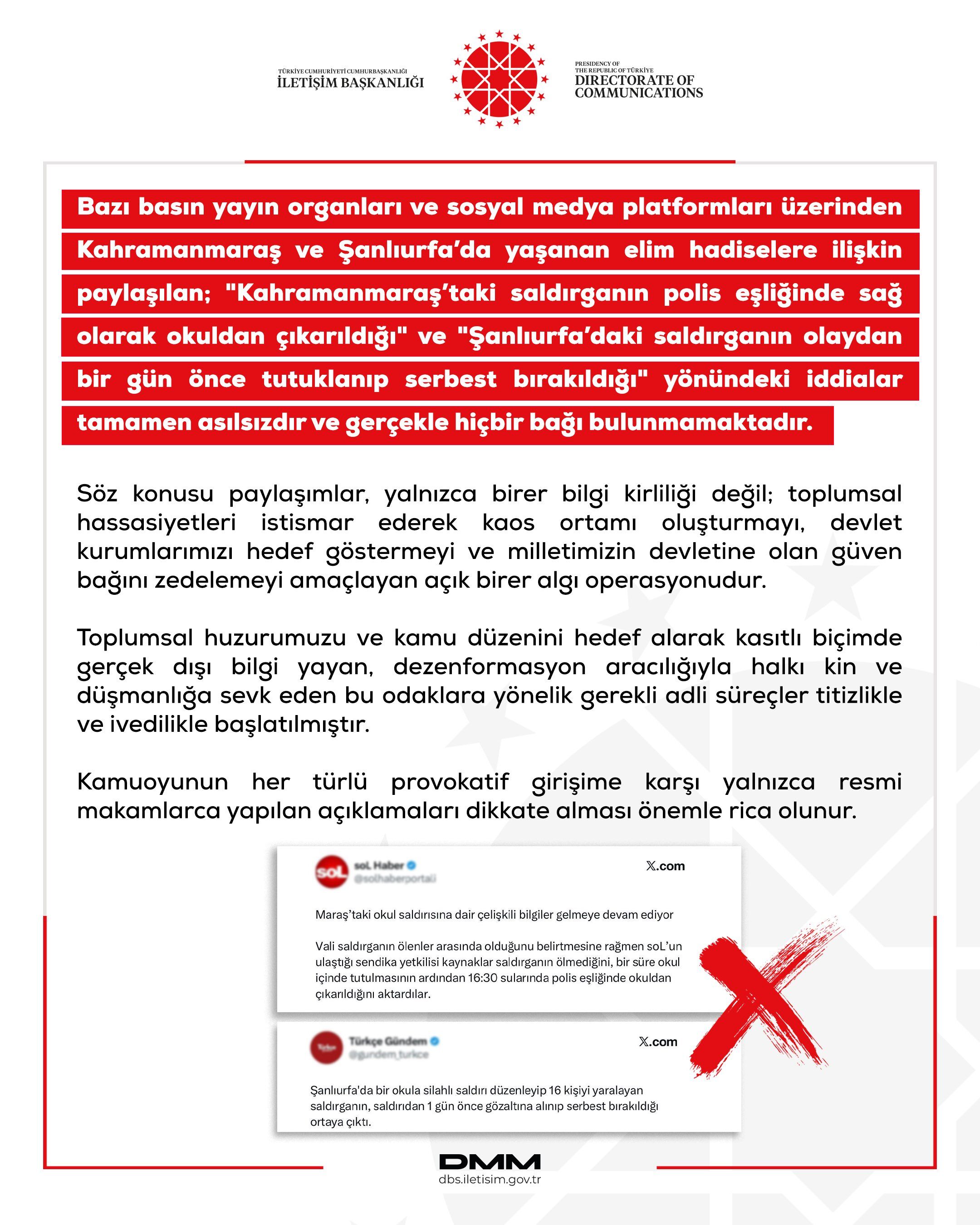 DMM'den okul saldırılarına ilişkin dezenformasyon uyarısı