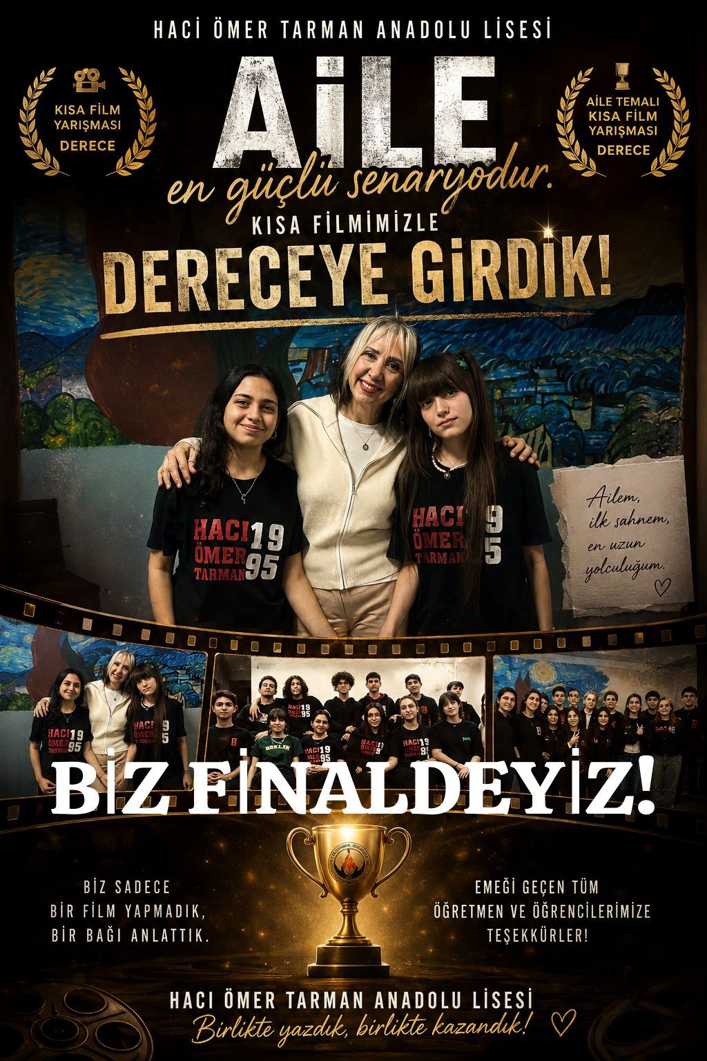 Hacı Ömer Tarman Anadolu Lisesi'nden Büyük Başarı:  “Aramızdaki Mesafe” Finalde!