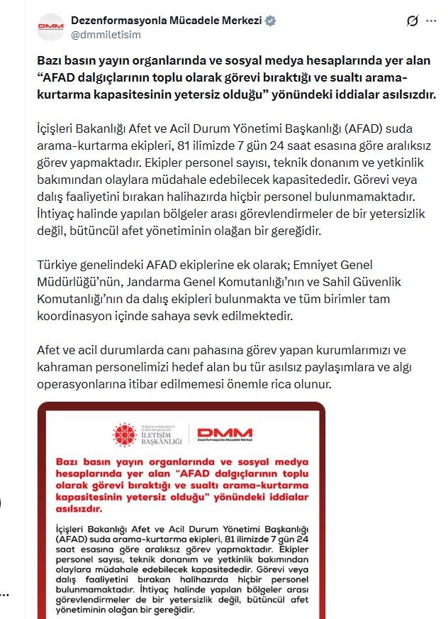 AFAD dalgıçları görevi bırakı mı?