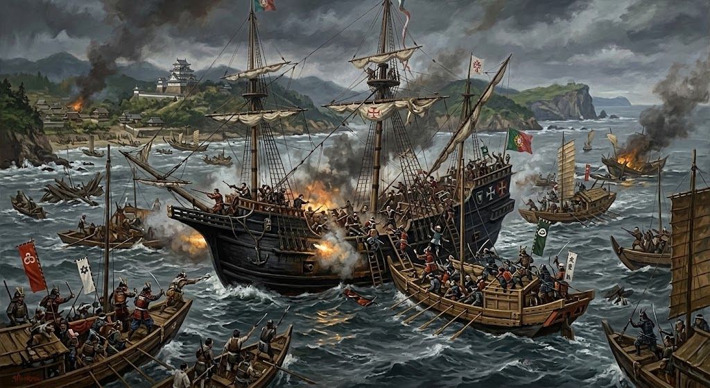 Japonya'da Avrupalılarla İlk Deniz Savaşı: 1565 Fukuda Körfezi Muharebesi